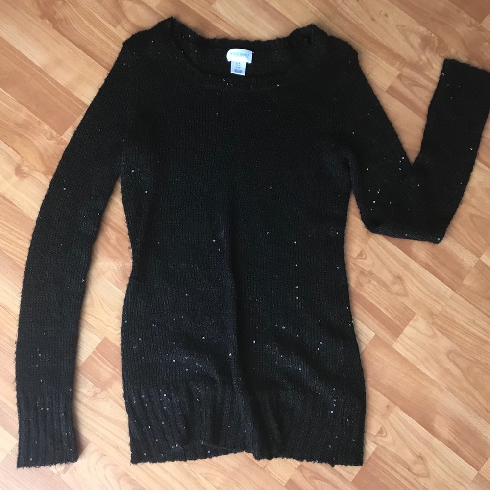 Motherhood maternity sequin sweater small